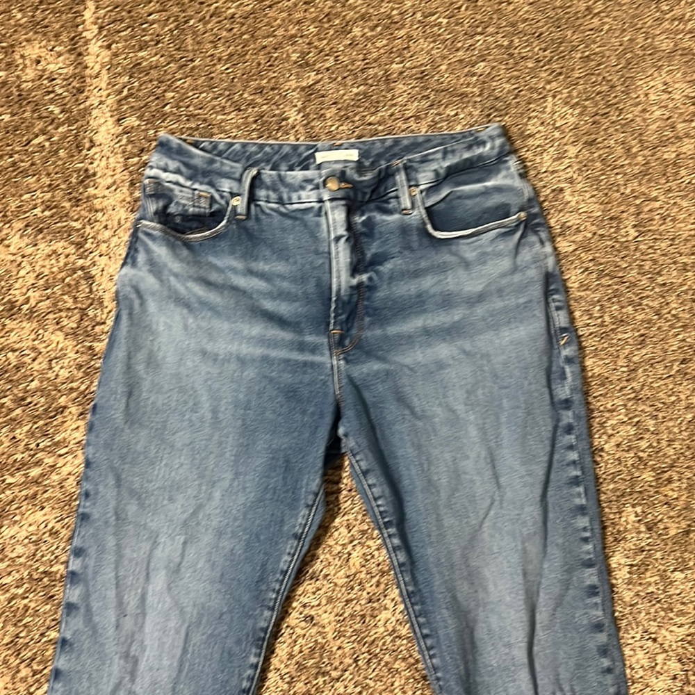 Good American Good Icon High Waist Straight Leg Jeans